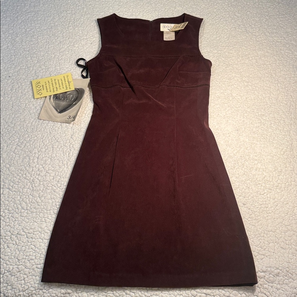 Vintage 1990’s XOXO Chocolate Brown Dress NWT